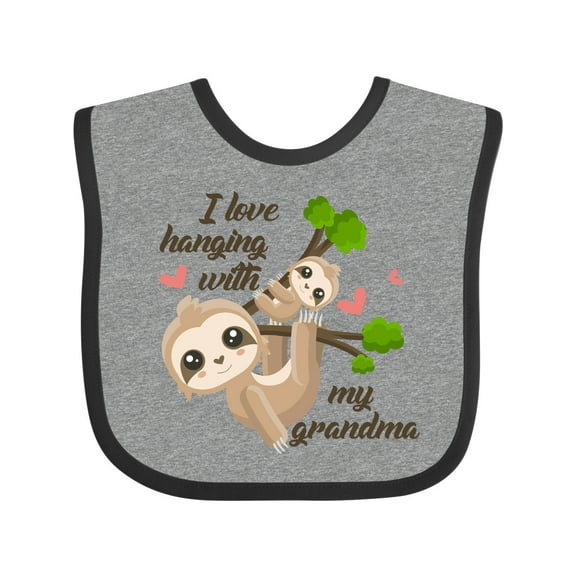 Inktastic Hanging with My Grandma Boys or Girls Baby Bib