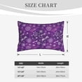 thumbnail image 4 of Zufioo Purple Snowflakes Print Double-sided Plush Pillow Cover,Decorative Pillow Protector without Pillow Core, Suitable for Sofa, Bedroom, Car-14"x20", 4 of 6