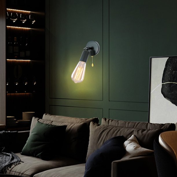 Lámpara de pared minimalista para sala de estar soporte de luz Ehuebsd sin bombilla con cremallera Retro E26E27