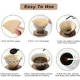 thumbnail image 2 of EcoNesxp 200pcs cone coffee filter coffee filter disposable sheets unbleached 02 cone coffee filter, 2 of 5