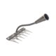 thumbnail image 3 of Rastrillo desmalezador de metal resistente para jardín, herramienta para cultivar, labrar tierra, parterres y jardines. 6 dientes, 3 of 8