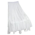 thumbnail image 2 of Maoxin Womens Skirts Woman Temperament High Waist Slim Beading A Line Irregular Net Yarn Puffy Skirt ,White,Free Size, 2 of 5