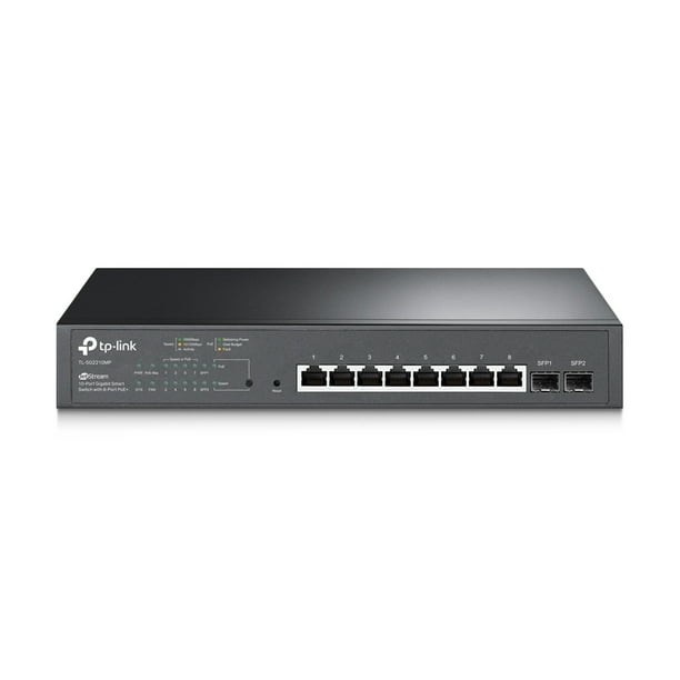 Dispositivo de redes Gigabit Ethernet TP-LINK TL-SG2210MP 10/100/1000 PoE Negro