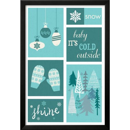 christmas blue snow checkerboard