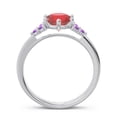 thumbnail image 4 of Diamond-Capitals 2.15 Carat Sparkle Round Cut Red Ruby & Amethyst Gemstone Engagement Ring for Women Solid 14K White Gold Size 7, 4 of 7