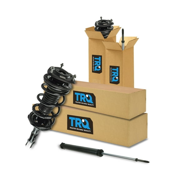 TRQ Front and Rear Complete Strut Assembly & Shock Absorber Kit Complete Strut & Coil Spring Assembly Fits Select 2004-2006 Scion xA xB