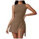 thumbnail image 1 of Vestido deportivo sin mangas para mujer - Vestido informal de fitness y tenis con tirantes adelgazantes y diseño en la espalda, 1 of 7