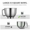 thumbnail image 4 of Stand Mixer with Double Hook, 6 Speeds, 5.5Qt Stainless Steel Bowl, Beater and Whisk Black, 4 of 6