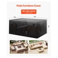 thumbnail image 2 of Patio Furniture Cover 126x126x32in, 420D Waterproof Outdoor Table Chair Sofa Cover, 2 of 9