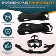 thumbnail image 5 of Equipo de Snorkel para Adultos, Juego de Snorkel Panorámico, Máscara de Snorkel, Snorkel Superior Seco, Máscara de Buceo y Aletas, Negro, 5 of 5