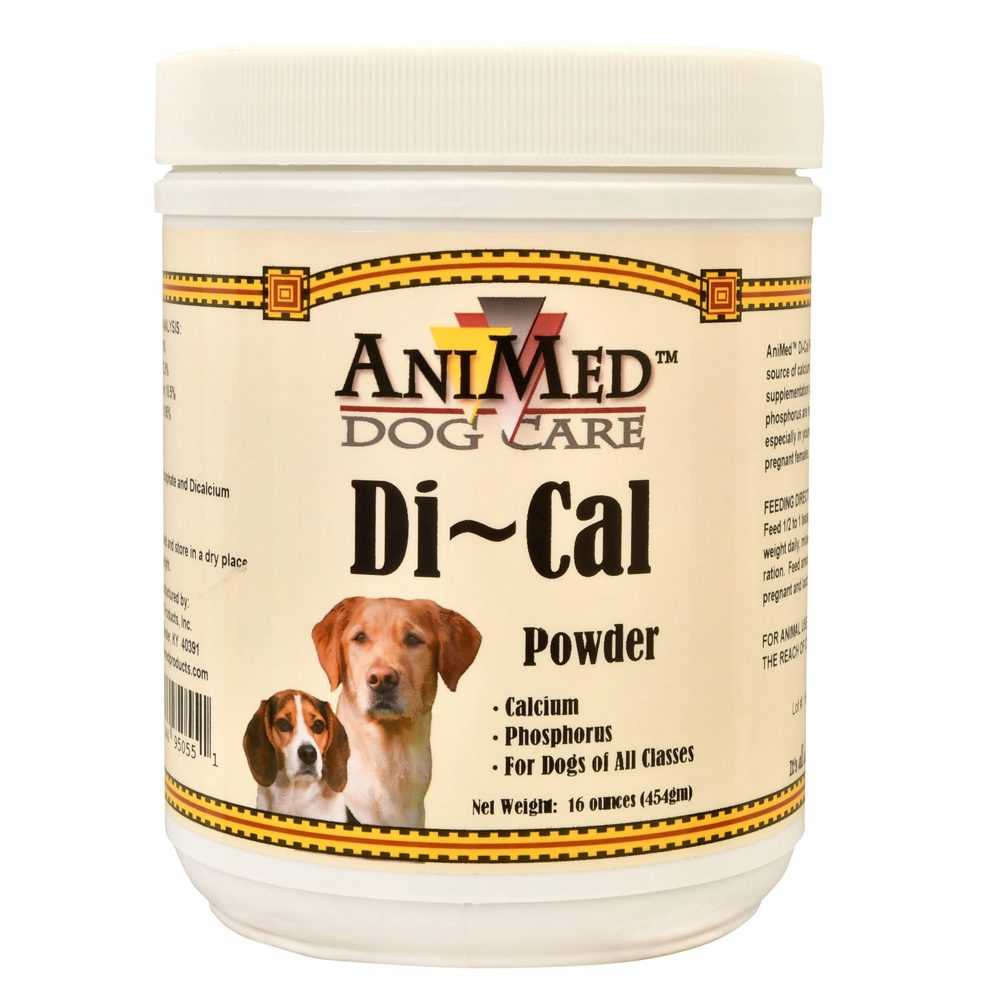 AniMed Di-Cal Powder Supplemental Calcium and Phosphorus for Horses 16-Ounce