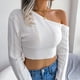 thumbnail image 1 of One Shoulder Sweater, Pullover Sweater Pure Color Skin Friendly For Office Work ANGGREK Otros, 1 of 8