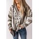 thumbnail image 2 of ABPHQTO Suéter De Mujer Con Cuello En V Y Estampado Animal Gris, 2 of 5