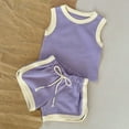 thumbnail image 4 of Jamsmile Toddler Girls Sets Summer Sportswear Outfits Sleeveless Vests And Shorts 2 Piece Playwear Athletic Kids Girls Suits, 4 of 5