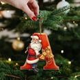 thumbnail image 6 of yulier 26 Initial Letter Santa Claus Christmas Ornaments, Red Personalized Christmas Initial Ornaments Cute Santa Claus Pendant Christmas Tree Hanging Decorations Xmas Gifts for Kids, 6 of 6