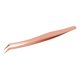 thumbnail image 5 of Pinzas para pestañas Ficarrico, ergonómicas, de acero inoxidable, de oro rosa, para extensión de pestañas postizas, 5 of 8