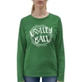 thumbnail image 3 of Go All Out Volleyball Distressed Ball Long Sleeve T-Shirt Mens, 3 of 4