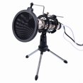 thumbnail image 2 of Soporte de MicróFono Ajustable TríPode de Escritorio para GrabacióN de Video de Computadora con Cubierta de Filtro de Parabrisas de MicróFono, 2 of 10
