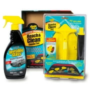 Invisible Glass 99050 Reach & Clean Glass Windshield Cleaner Tool Combo Kit With Premium Spray Glass Cleaner, Extendable Handle, (2) Reusable Quick Change Microfibers, and Storage Bag