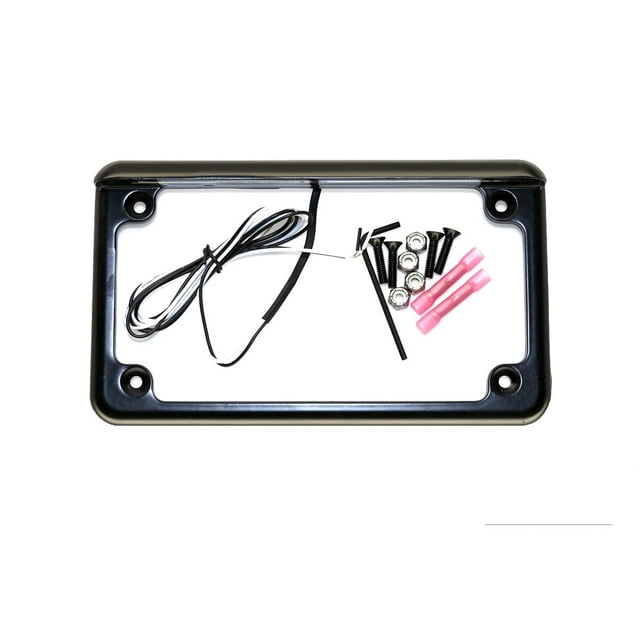 XTC Power Products Motorcycle UTV 6" 6 LED Black License Plate Frame