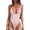 Cherry, variant on Women's Plunging V-Neck One-Piece Swimsuit, High-Cut Cheeky Bathing Suit with Adjustable Straps, Slimming Swimwear for Beach, Pool, Vacation