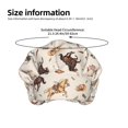 thumbnail image 4 of Horse Bouffant Caps with Button and Sweatband, Adjustable Scrub Caps hat for Women Men, 4 of 5