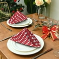 thumbnail image 4 of GZHJMY Set of 6 Retro Vintage Red Polka Dot Cloth Napkins Washable Polyester Dinner Napkins 20"X20" for Dining Table Wedding Party Fall Holidays, 4 of 7