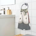 thumbnail image 3 of Yayeee 100% Cotton Hand Towels for Bathroom 16" x 28" Soft Absorbent Kitchen Towel, Red Snowmen, 3 of 7