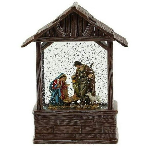 8.25" Nativity Scene Water Lantern