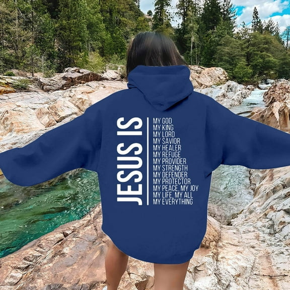 SIYUDAN Women's Hoodies Sweatshirts Trust in the Lord Hoodies Graphic Hoodie Oversized Womens Pullover Sweatshirt Fall Jackets Women’S Clothing