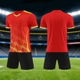 thumbnail image 2 of JAJAHO Boys Summer Active Clothes Athletic Short Sleeve V Neck T Shirt Quick Dry Shorts 2 Piece Set Kids Sports Outfit, 2 of 4