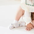 thumbnail image 6 of Huowey Girls Socks Soft Breathable Cartoon Print Striped Slipper Socks Grips Anti Skid Comfortable First Walking Ankle Socks Comfy Anti- Crew Socks,White,0-1 Years, 6 of 7