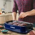 thumbnail image 2 of CUSIMAX 1500W Smokeless Indoor Grill,Electric Grill,Non-stick Single Removable Plate, Ideal for Korean BBQ,Easy to Clean,Blue, 2 of 7
