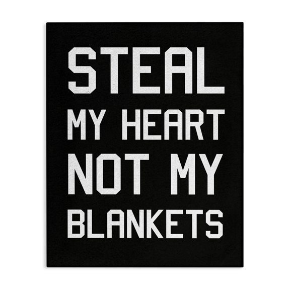 Stupell Industries Contemporary Steal My Heart Not Blankets Canvas Art, 24 x 30, by Lil' Rue