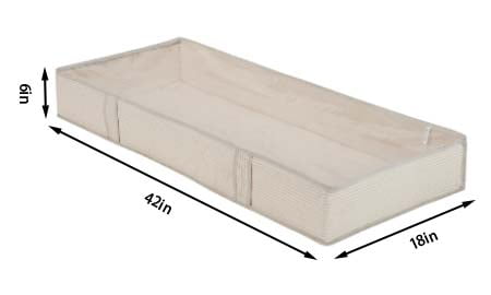 Mainstays Canvas Clear Under the Bed Zippered Closet Storage Organizer for Clothes
