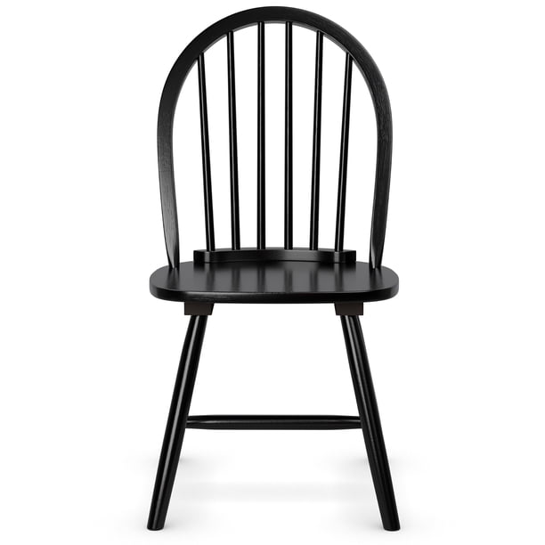 Costway Set of 4 Indoor Dining Windsor Chairs, Vintage Wood