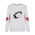 thumbnail image 4 of Holzkary Game Day Sweatshirts for Women Football Sweatshirts Funny Football Graphic Crewneck Long Sleeve Pullover Tops Sunday Football Shirts Tops Sweatshirts Fall Outfits White S, 4 of 4