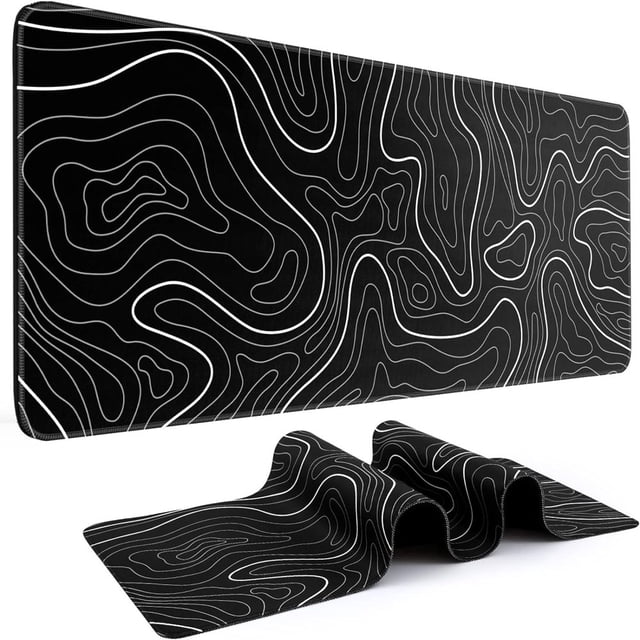 QJUHUNG Excel Shortcut Keys Mouse Pad - Extended Large Cheat Sheet Gaming Mousepad PC Office Spreadsheet Keyboard Non-Slip Stitched Edge- 31.5 x 11.8in 3mm Thick Desk Pad