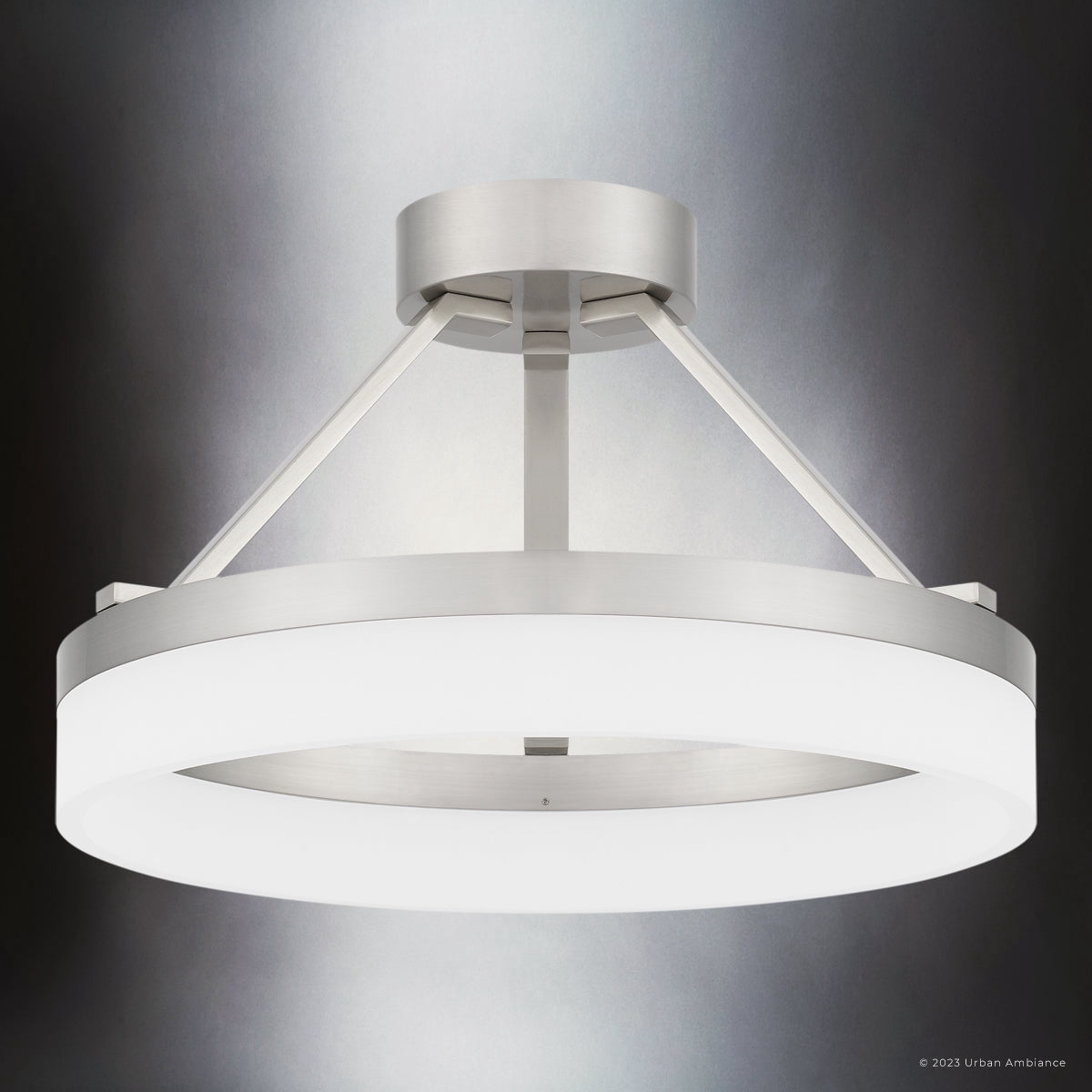 Luxury Casual Ceiling Light, Brushed Nickel, UQL4654
