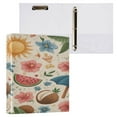 thumbnail image 3 of 3 Ring Binder 1.5 inch Round Rings with Interior Pockets Binders Organizer Office School 2Pack Summer-themed Design, 3 of 10