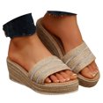 thumbnail image 2 of MKLEKYY Sandalias Flexibles de Verano para Mujer, de Tejido Liso, Informales, Con Punta Abierta, Cómodas, para Playa, 2 of 4
