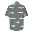 thumbnail image 6 of ZQUUVOU Men's Shirt Short Sleeve Vintage Cuba Beach Summer Button Shirt (Gray,4XL), 6 of 7