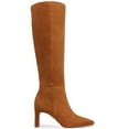 thumbnail image 2 of Sam Edelman Sylvia Frontier Brown Pointed Toe Block Heel Knee High Leather Boots (Frontier Brown, 7), 2 of 3