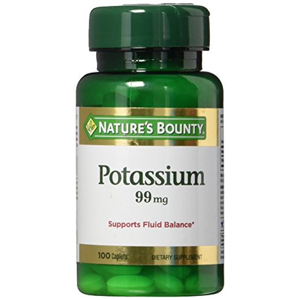 Nature's Bounty Potassium Gluconate 99mg, 100 Caplets