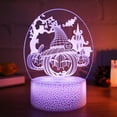 thumbnail image 1 of Luz nocturna LED 3D Horribles, calabazas que cambian de color para niños, 1 of 2