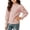 Pink, variant on Toddler Girls Ruffle Bubble Sleeve Top Heart Print Casual Long Sleeve Tee White 1-2 Years