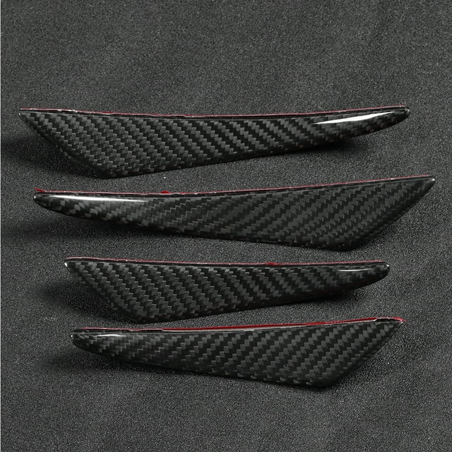 Splitter 4 Unids/set Universal Fibra De Carbono Parachoques Canards Alerón De Labios Apto Para