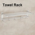 thumbnail image 3 of Fosa Bathroom Storage Rack,Household Bathroom Space Aluminum Wall-Mounted Double Layer Bath Towel Holder Towel Rack Storage Rack 40cm,Towel Holder, 3 of 8