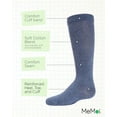 thumbnail image 3 of MeMoi Ribbed Classic Cotton-Rich Solid-Color Knee High Sock - Girls - Female, 14, Medium Denim, 3 of 12