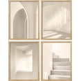 thumbnail image 3 of PixonSign Adhesive Canvas Posters Mid-Century Neutral Beige Architecture Prints Abstract Shapes Illustrations Minimalism Decorative Rustic Artwork for Living Room, Bedroom, Office - 11"x14" Natural, 3 of 5